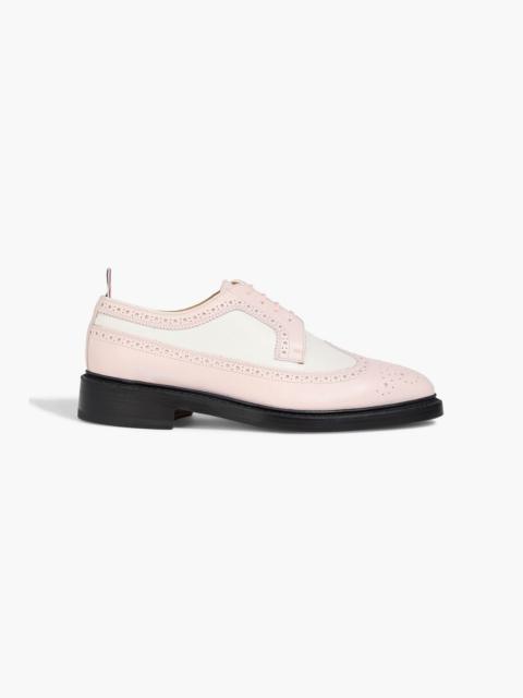 Thom Browne Two-tone pebbled-leather brogues