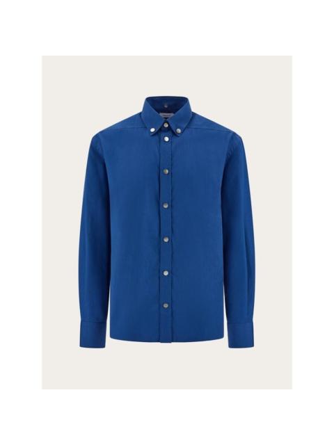 FERRAGAMO Ferragamo Blue Button Down Shirt