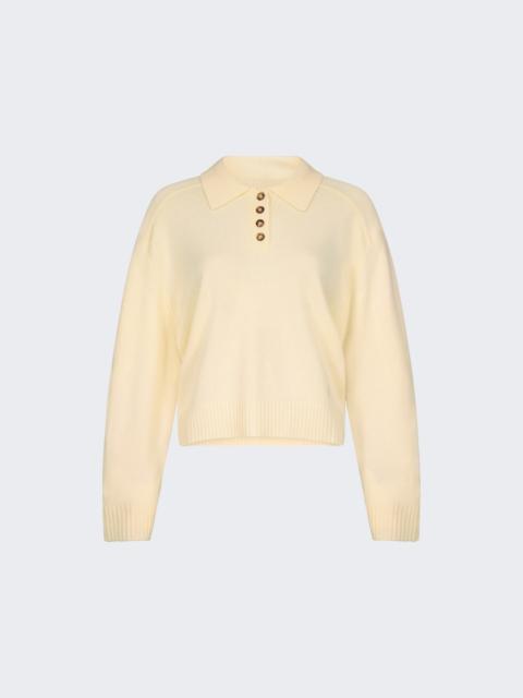 Loulou de Saison Homere Lds Polo Sweater Butter
