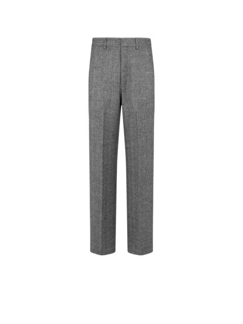 TOM FORD SHARKSKIN HERRINGBONE DOUBLE SPLITTABLE PANT