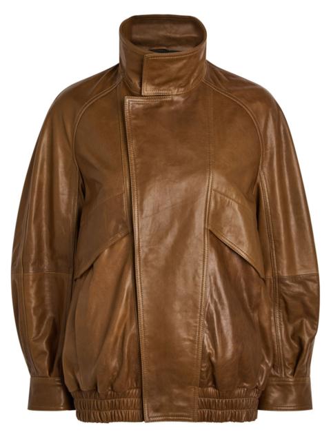NOUR HAMMOUR Nour Hammour Arite Leather Bomber Jacket