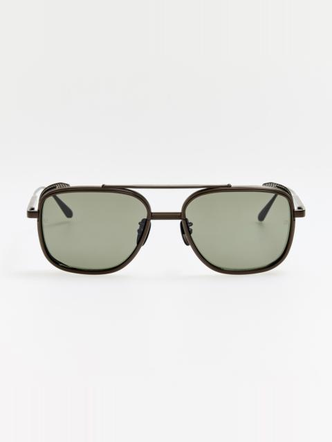 LINDA FARROW Boyd Explorer Sunglasses in Matt Black Nickel