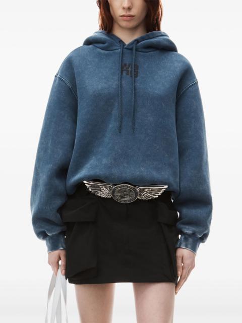 alexanderwang.t T BY ALEXANDER WANG Women Essential Terry WI Th Puff Paint Logo Hoodie