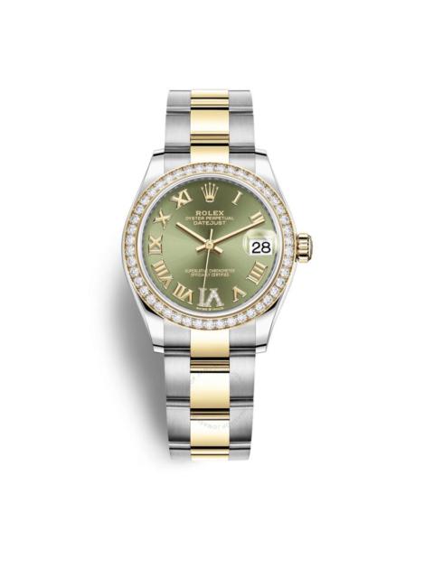 ROLEX Rolex Datejust 31 Green Diamond Dial Ladies Steel and 18kt Yellow Gold Oyster Watch 278383GNRDO