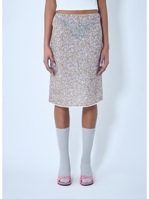 Prada Prada Re-Nylon Floral Midi Skirt (IT 42)