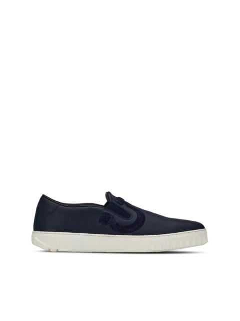 Salvatore Ferragamo Gancini leather slip-on sneakers