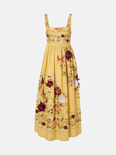 Agua by Agua Bendita Barbara floral-appliqué cotton maxi dress