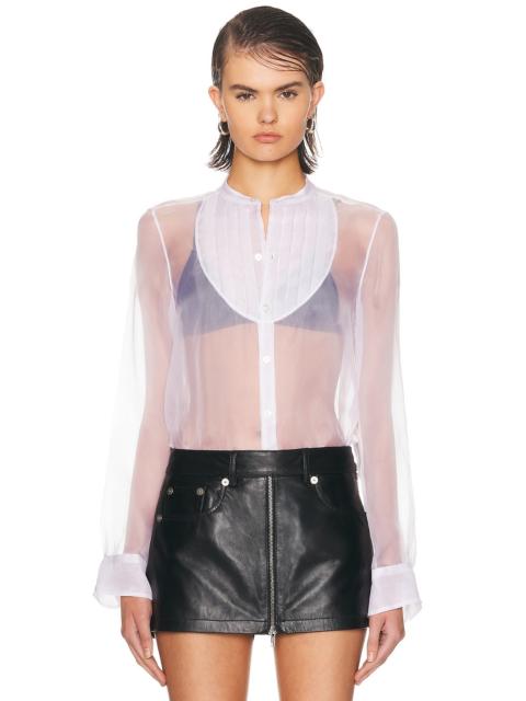 R13 Pleated Tuxedo Front Shirt