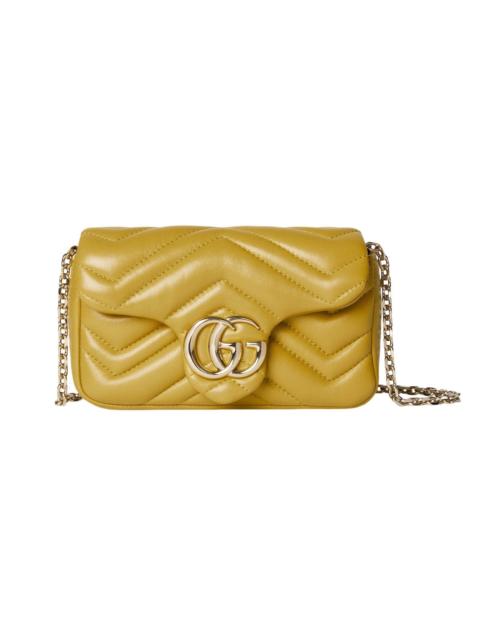 GUCCI GUCCI GG Marmont Mini $1550 Mustard Yellow Shoulder Bag New
