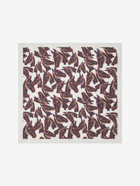 CORNELIANI White printed pure silk scarf