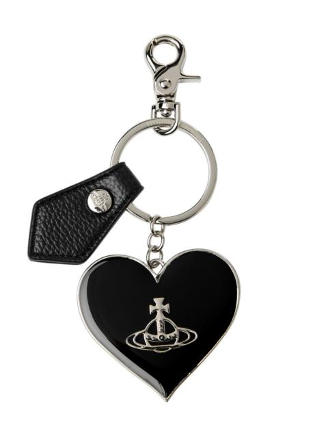 Vivienne Westwood Logo heart silver-plated keyring