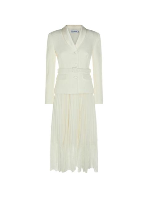 self-portrait Self Portrait Women Shawl Collar Midi Dress