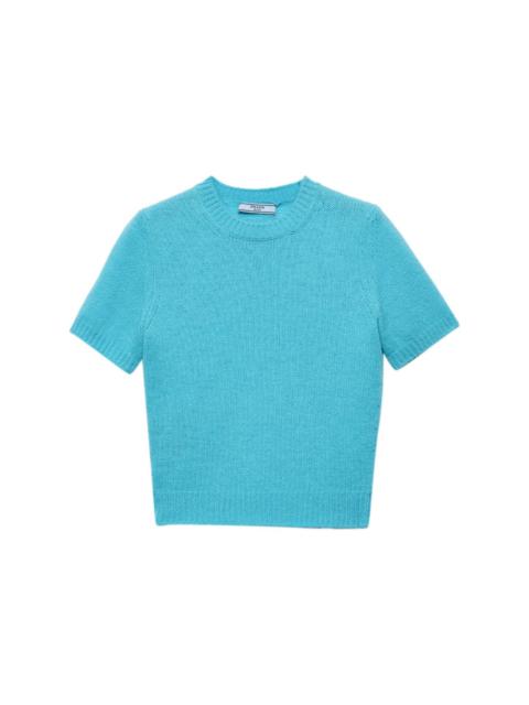 short-sleeve cashmere sweater