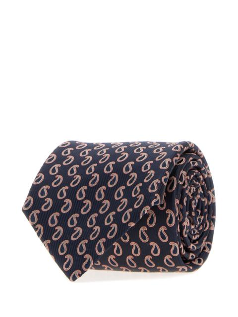 Brioni Embroidered silk tie