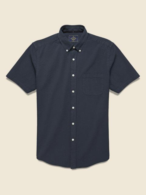 Portuguese Flannel Atlantico Seersucker Shirt - Navy