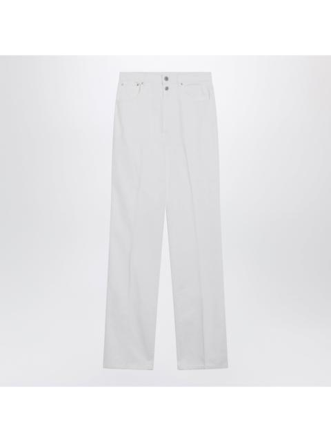 Lemaire Lemaire High-Waisted Straight-Leg Jeans With Belt In White Denim Women