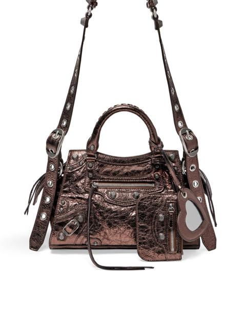 BALENCIAGA Neo Cagole XS Shoulder Bag in Metallized Bronze