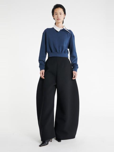 A.W.A.K.E. MODE HIGH RISE ROUNDED TROUSERS BLACK