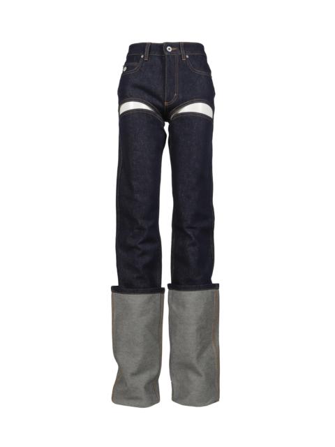 Jean Paul Gaultier DENIM PANTS WITH CUTS ON FRONT / IND