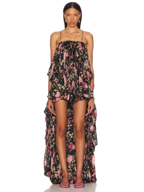 Chloé Thin Strap Gathered High And Low Jumpsuit