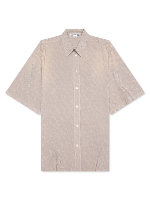 Acne Studios MONOGRAM BUTTON UP SHIRT - WARM GREY