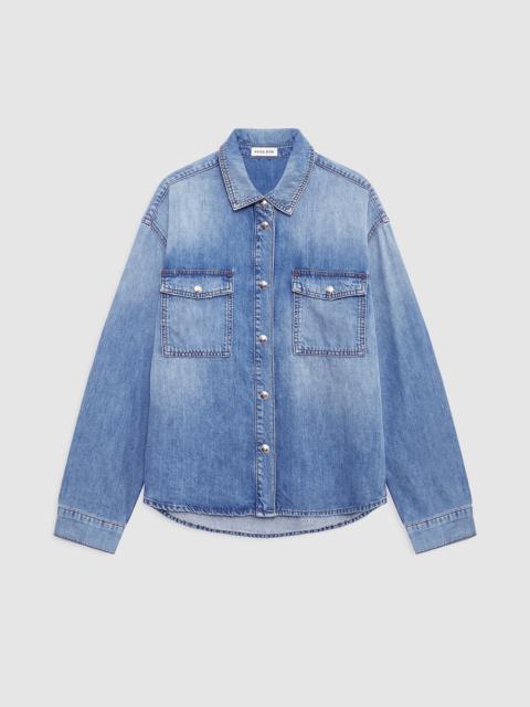 ANINE BING Paxton Shirt - Tidal Blue