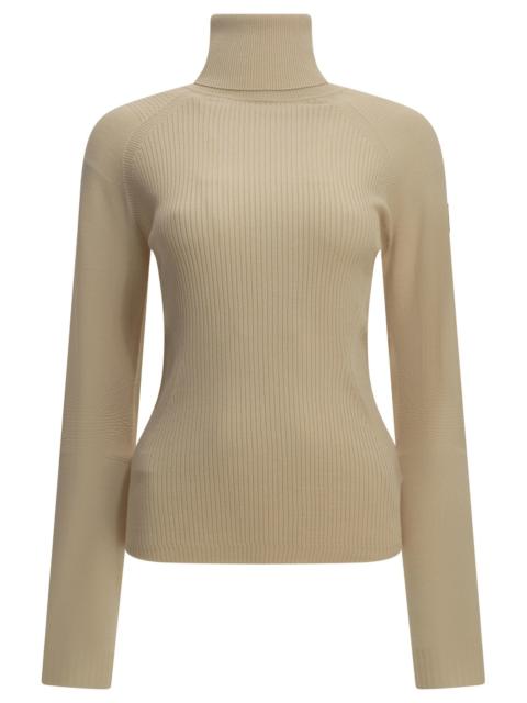 Moncler Grenoble Moncler Grenoble Logo Turtleneck Sweater Beige Women