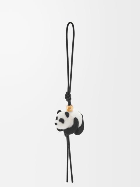 Loewe Panda charm in felt and calfskin