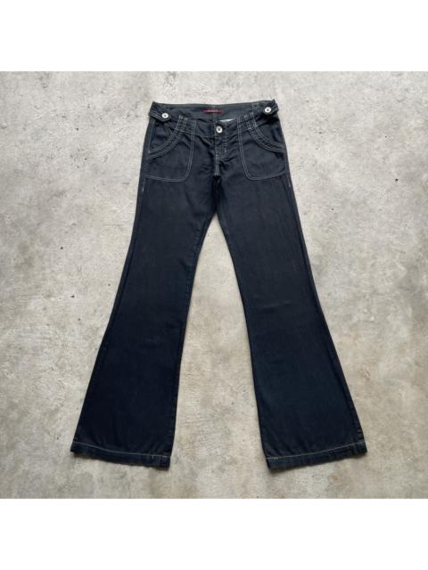 Other Designers Japanese Brand - Vintage UnionBay Japan Black FLARE Trousers Casual Pants