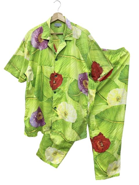 KENZO Vintage Kenzo Water Lily Banana Leaf Shirt Pants Set Japan