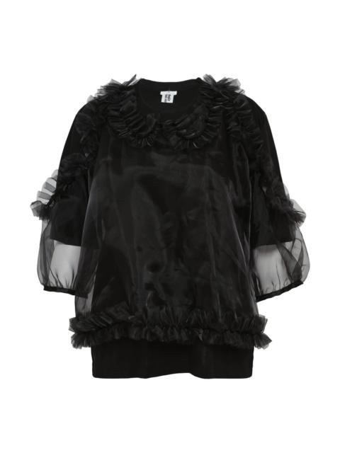 Noir Kei Ninomiya Cotton Ponte x Polyester Organza T-Shirt