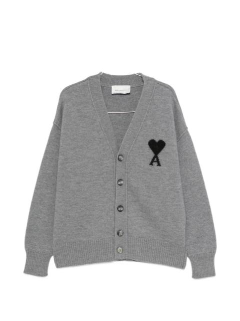 AMI Paris Ami Paris Men Ami De Coeur Wool Cardigan