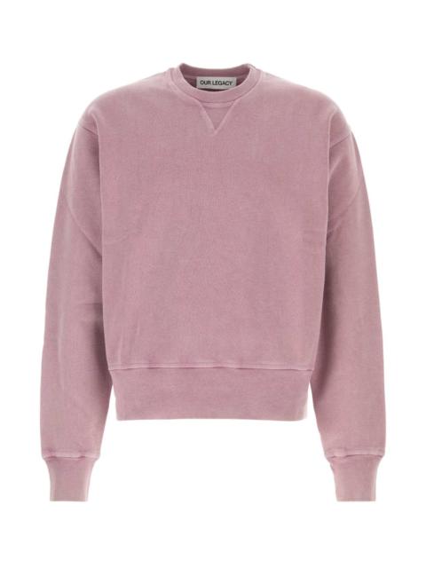 Our Legacy Our Legacy Men Antiqued Pink Cotton Sweatshirt