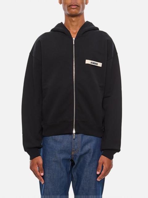 JACQUEMUS ZIPPED COTTON SWEATSHIRT
