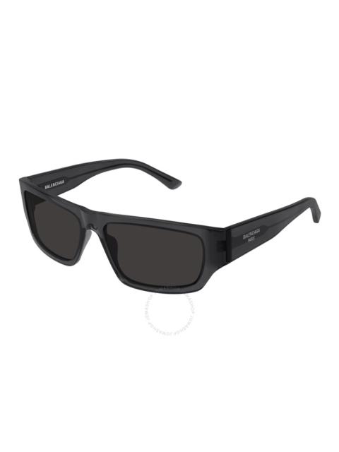 BALENCIAGA Balenciaga Grey Rectangular Men's Sunglasses BB0366S 004 58