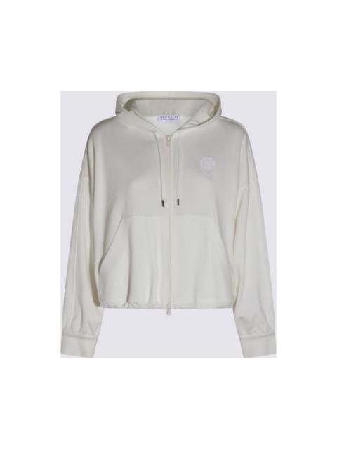 Brunello Cucinelli White Cotton Sweatshirt