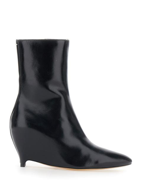 Maison Margiela Maison Margiela Women Ankle Boot With Heel And Leather Details, Black, Woman