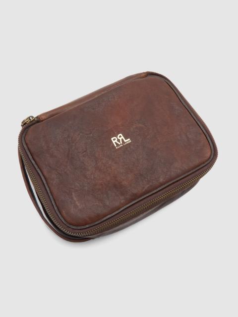 RRL by Ralph Lauren Double RL Large Leather Travel Pouch