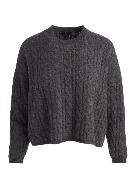 Alice + Olivia CECILIE CASHMERE CABLEKNIT PULLOVER