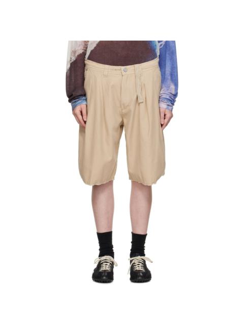 ERL Beige Distressed Chino Shorts