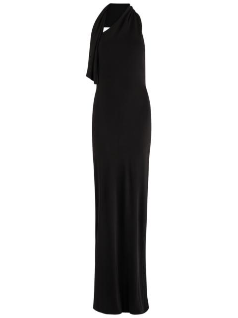 KHAITE Khaite Roza Scarf-effect Satin-jersey Gown