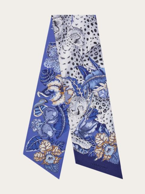 FERRAGAMO Cheetah print silk bandeau