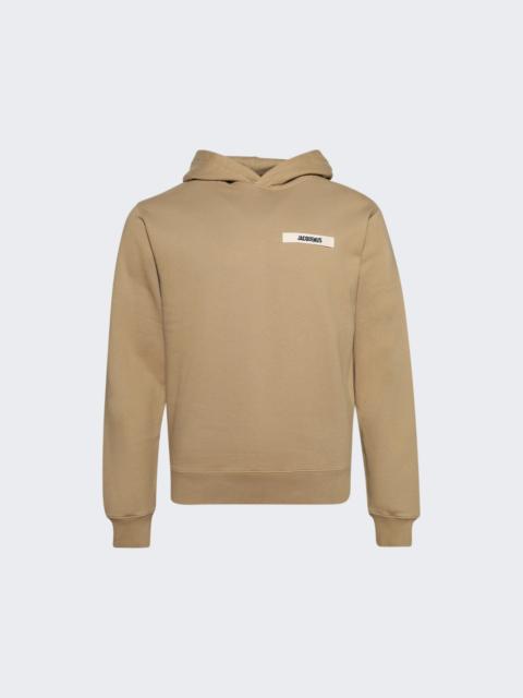 JACQUEMUS Gros Grain Hoodie Dark Beige