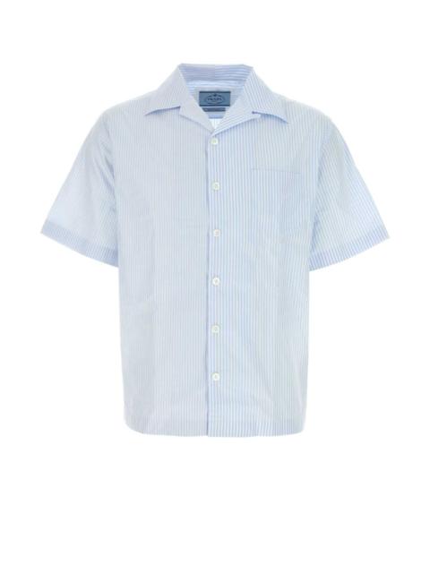 Prada Prada Men Printed Poplin Shirt