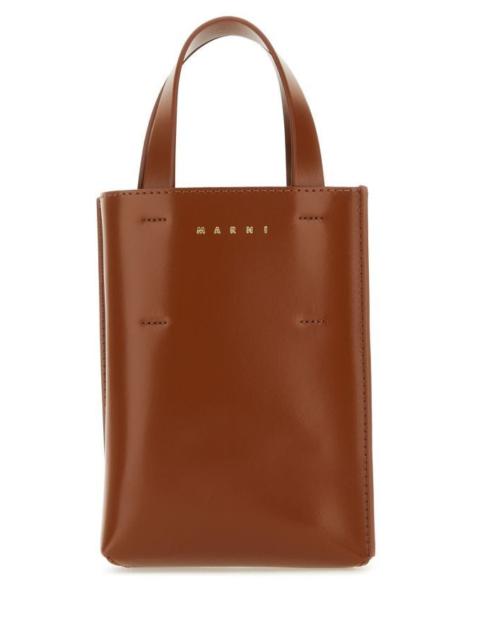 Marni Woman Brown Leather Nano Museo Handbag