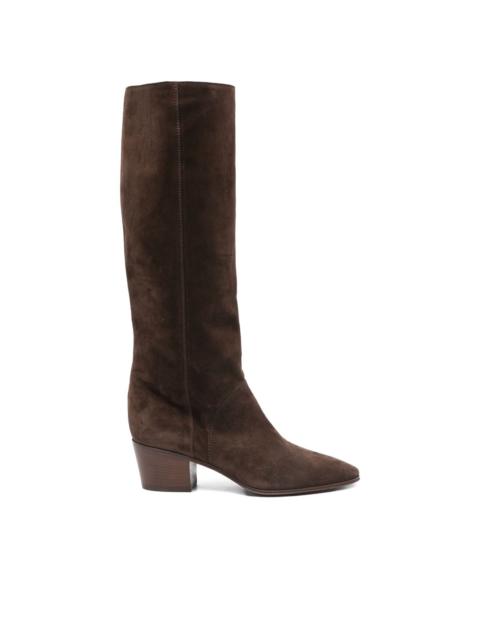CASADEI 50mm suede leather knee-high boots