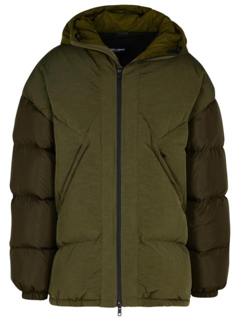 Dolce & Gabbana Dolce & Gabbana Green Cotton Blend Down Jacket