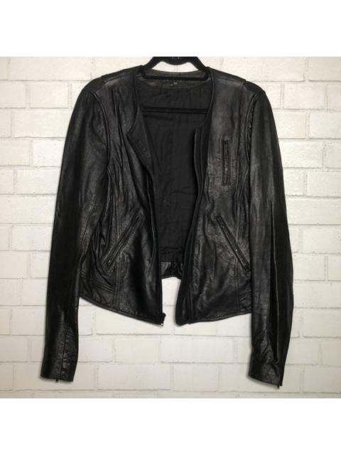 Theory Fida Black Genuine Leather Moto Jacket