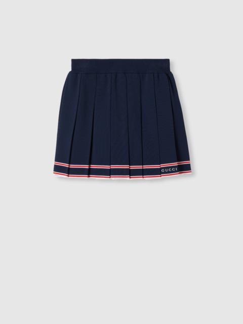 GUCCI Stretch viscose pleated skirt