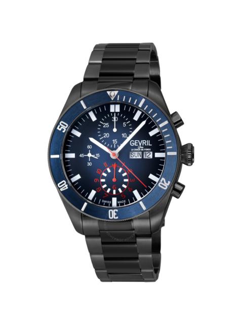 Other Designers Gevril Yorkville Chronograph Automatic Blue Dial Men's Watch 48623B